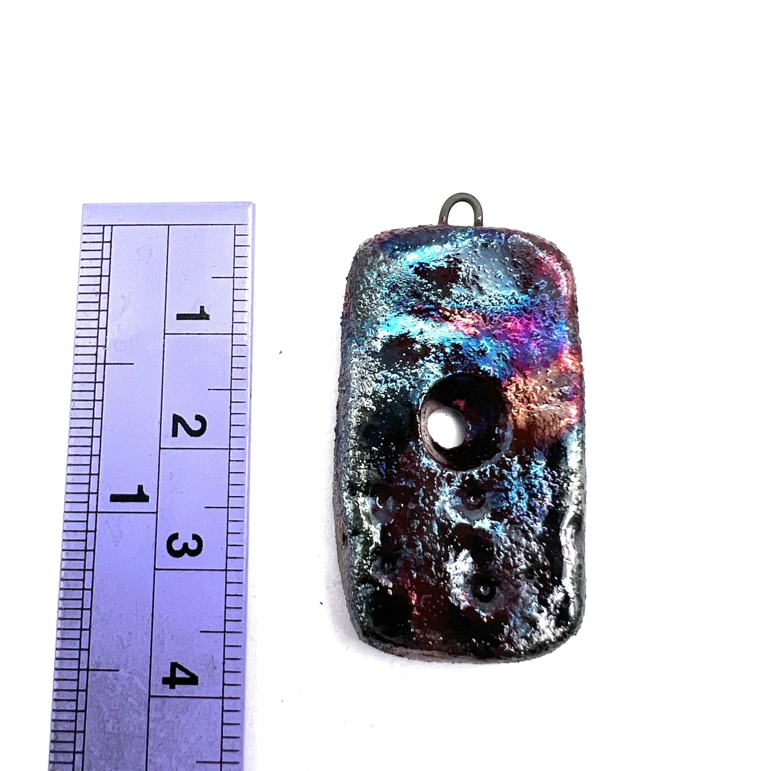 Raku Fold Over Pendant Ceramic Jewelry Supply Handmade by